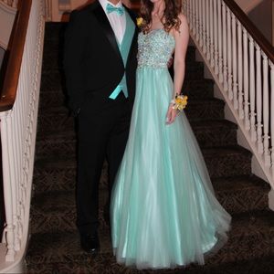 Turquoise Prom/Pageant Dress XS